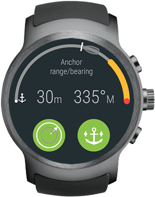 Get An Alarm And The Anchor Icon Turns Red On The Deckwatch - Lg Watch W7 (360x419), Png Download