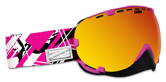 Aviator Goggle Pink Splash - 509 Aviator Snow Goggles - White Gold (640x640), Png Download