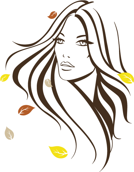 Vinilos Decorativos Silueta Mujer Otoño - Art (650x650), Png Download