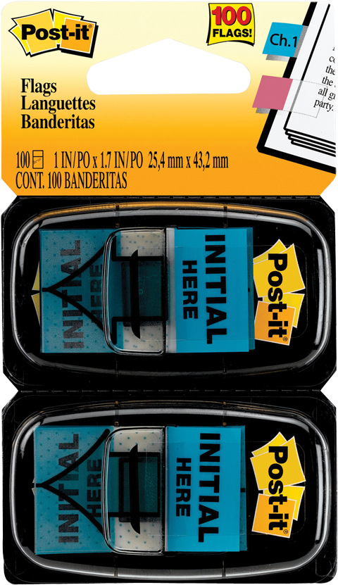 Post-it® Printed Flags - Sign Here Post It Notes (850x850), Png Download