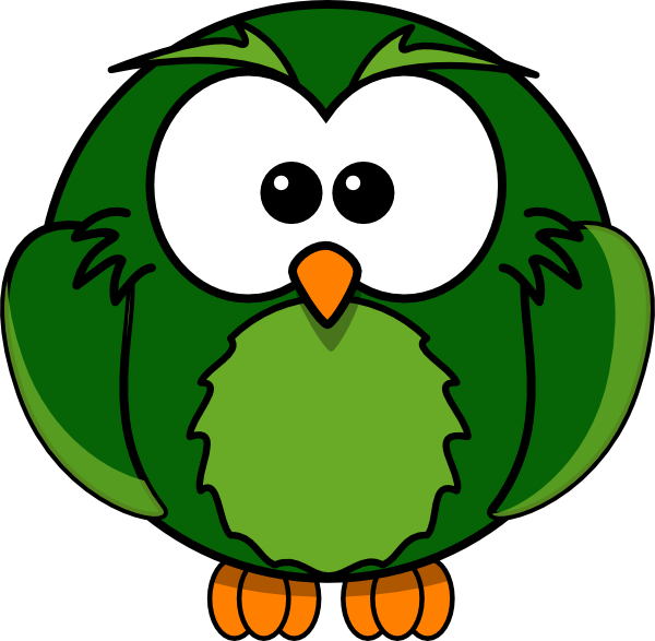 How To Set Use Dark Green Owl Svg Vector - Cartoon Owl Shower Curtain (600x587), Png Download