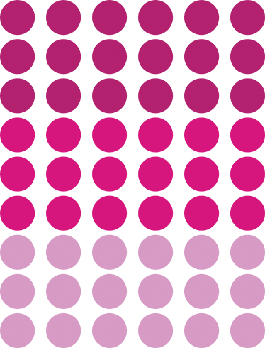 Vinilo Decorativo Círculos De Colores Rosas - Colores Rosas (374x490), Png Download