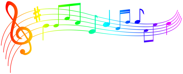 Colorful Notes Png Clip Art Image - Music Notes Png Transparent (600x245), Png Download
