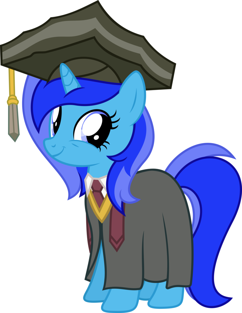 Fuzzybrushy, Clothes, Female, Graduation Cap, Hat, - Cartoon (791x1024), Png Download