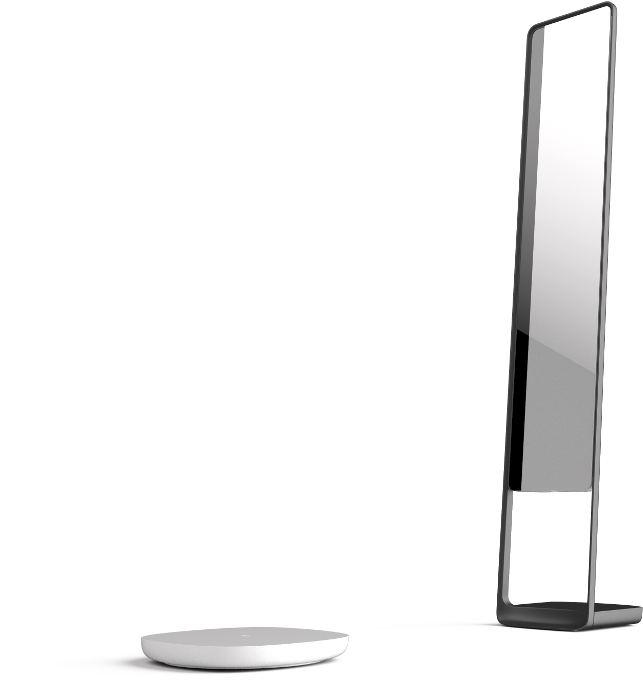 Smart Mirror Visualizes Fitness Progress - Full Body Mirror Transparent (1280x750), Png Download