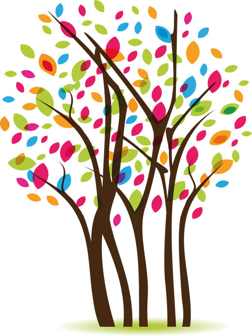 Pagina De Color De Arbol Vinilo Decorativo Arbol Hojas - Mensagem Eu Admiro Voce (520x692), Png Download