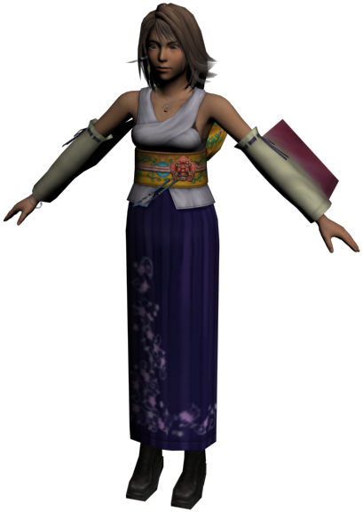 Ffx Yuna Hi-res Model - Yuna Final Fantasy Model (409x576), Png Download