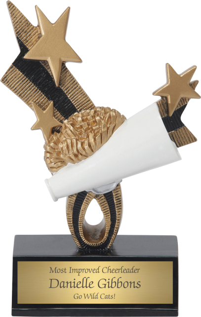 Top Star Cheerleading Trophy (407x640), Png Download