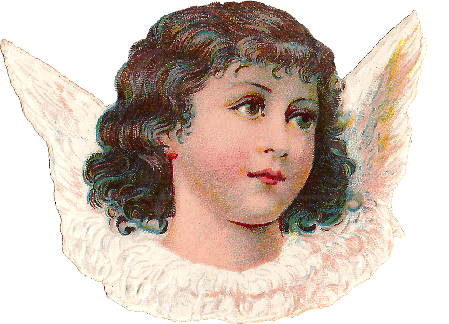 Digital Angel Portrait Clip Art Download - Angel Scraps (1600x1254), Png Download