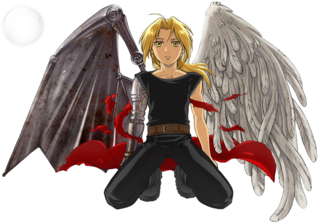 If Possible, Could You Get Rid Of The Angel Wing And - Full Metal Alchemist Edward (640x441), Png Download