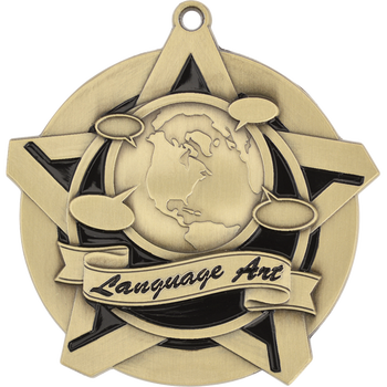 Image - Super Star English Medal (350x350), Png Download