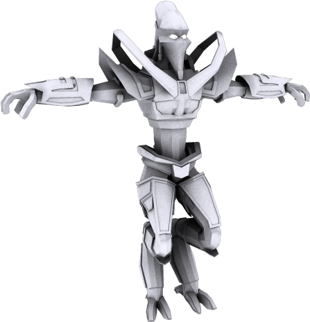 Once Again Working Off The Base Mesh Of The Naked Protoss, - Action Figure (640x480), Png Download