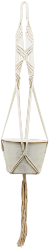 White Gold Boho Hanging Planter 100cm - Pendant (500x500), Png Download