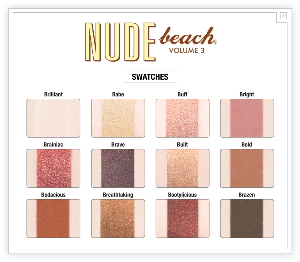 View Larger - Palette The Balm Nude Beach (1024x907), Png Download