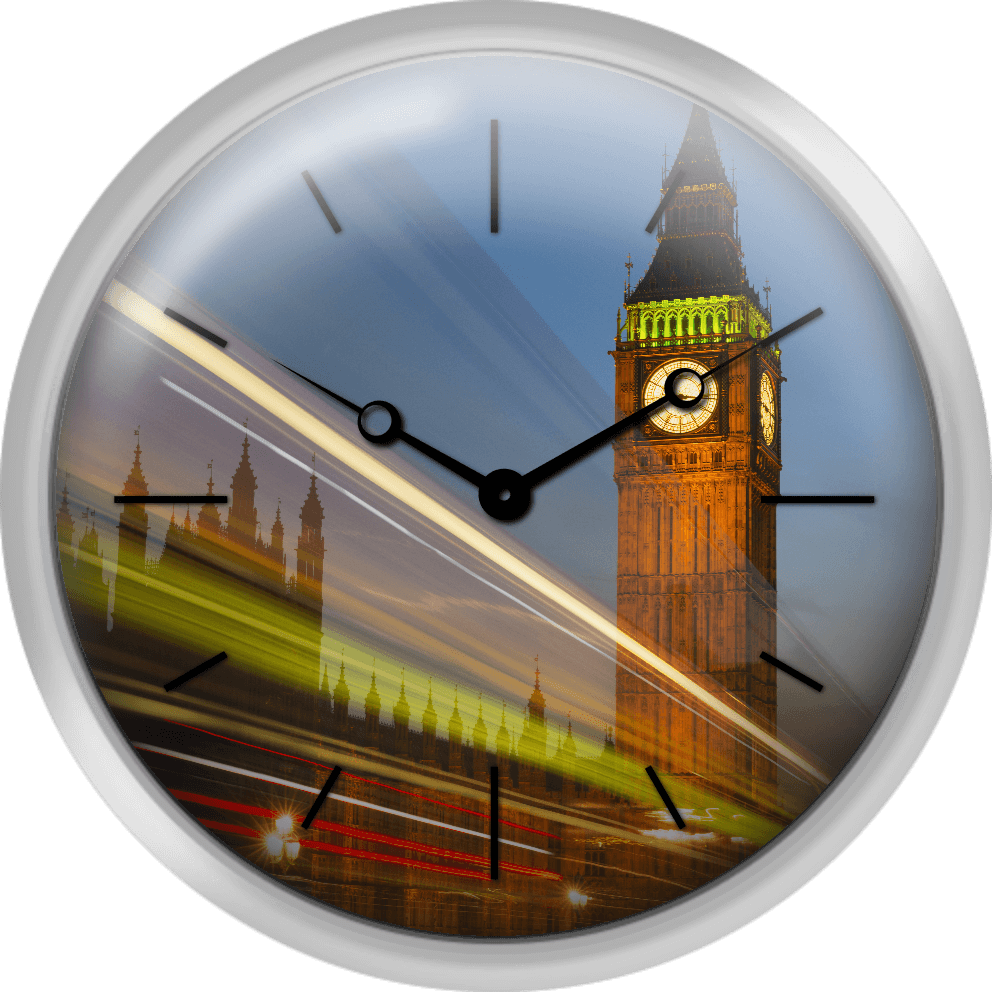 Uk England London Big Ben And Light Trails At Night - Big Ben (992x992), Png Download
