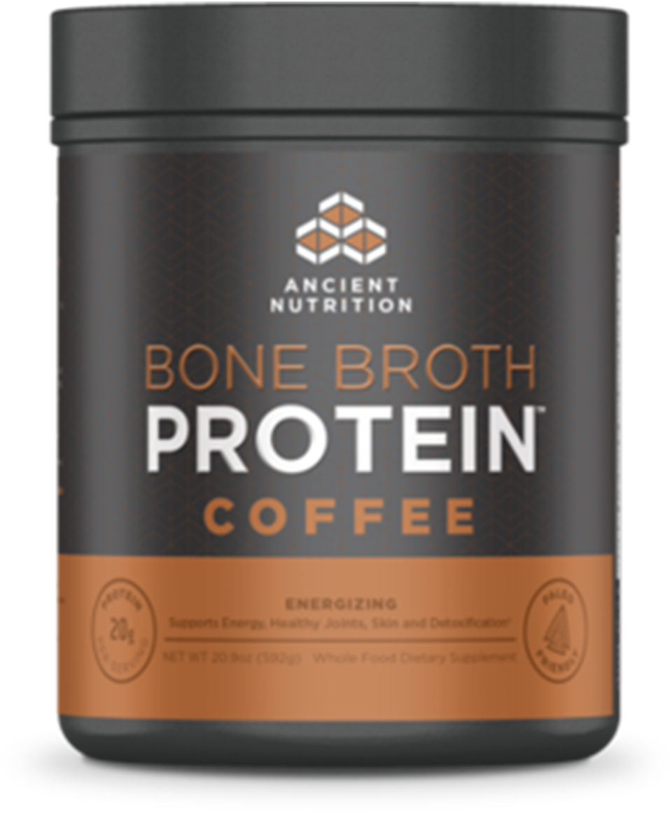 Bone Broth Protein Powder Coffee By Ancient Nutrition - Bone Broth Protein Coffee 20 Servings (2048x2048), Png Download