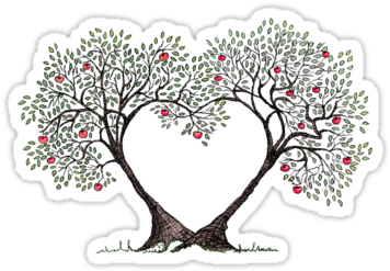 Love Trees (375x360), Png Download