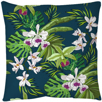 Seamless Vector Pattern Of Hand Drawn Flowers And Leaves - Vector Graphics (400x400), Png Download