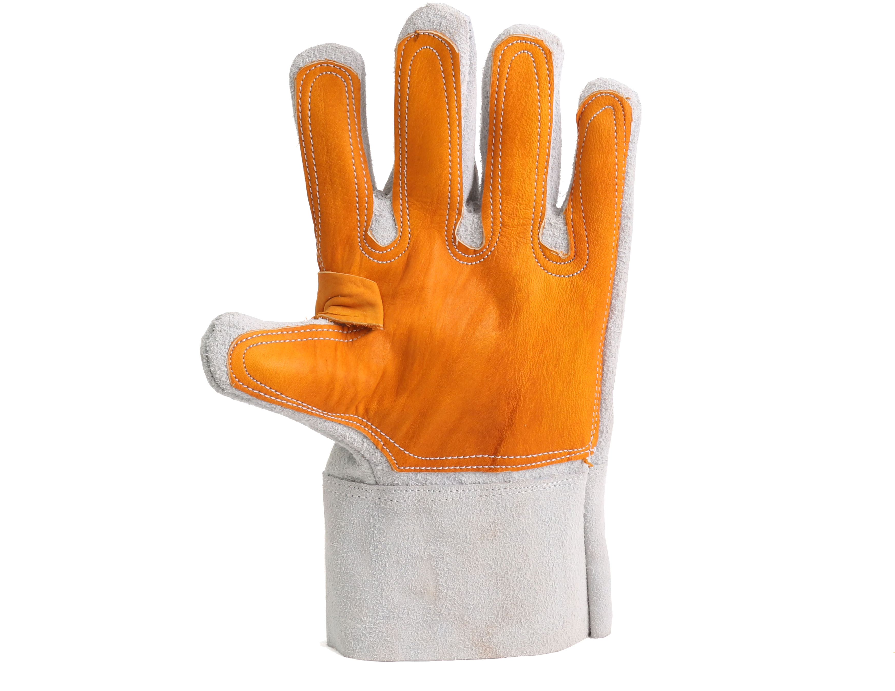 Guante De Cuero Cromo Con Refuerzo Amarillo En La Palma - Guantes De Seguridad Para Altas Temperaturas En Peru (3569x2691), Png Download