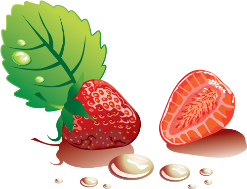 Strawberry Illustration Free Vector And Png - Strawberry Vector (1200x628), Png Download