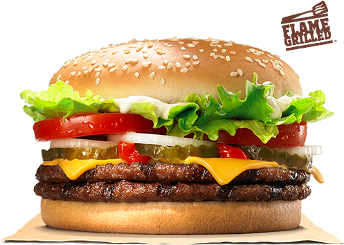 Have It Your Way With Double The Cheese - Double Whopper Cheese (500x540), Png Download