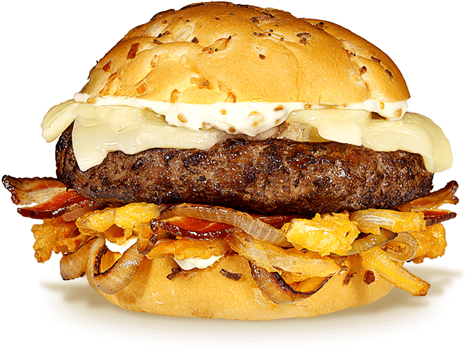 The Toppings & Fixings - Roadhouse Burger (690x570), Png Download