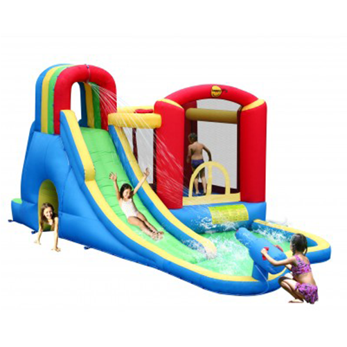 Happy Hop Splash Wave Fun Zone 9047n - Happy Hop Splash Wave Fun Zone 20ft Inflatable Waterslide (700x700), Png Download