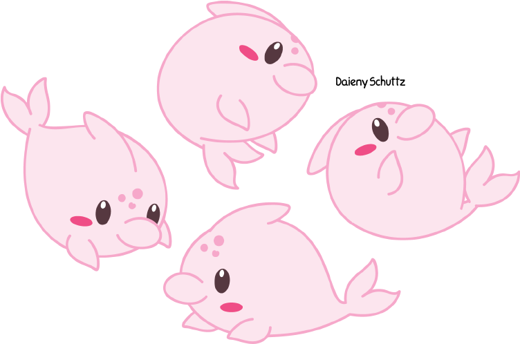 Clipart Royalty Free Library Chibi River Dolphin By - Amazon River Dolphin Kawaii (800x531), Png Download