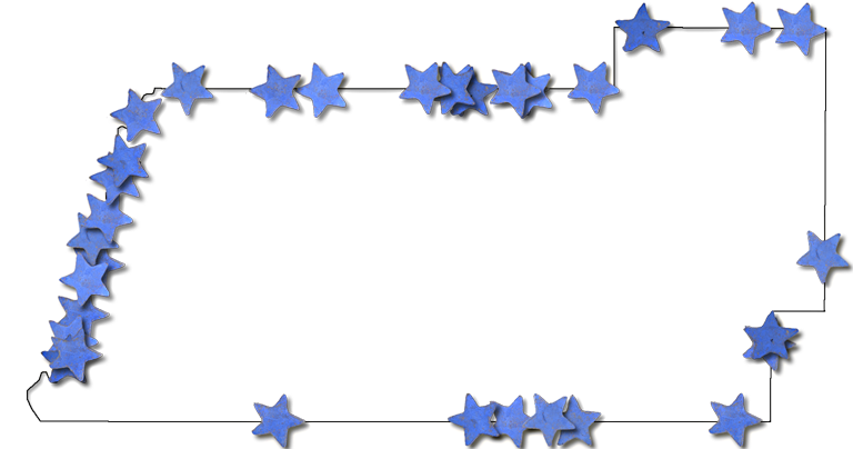 A Map Of Pasco With A Thin Black Outline, Inner Drop - Silhouette (768x404), Png Download