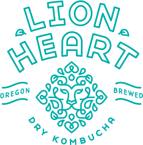 Lion Heart Kombucha Logo Design - Circle (1563x1042), Png Download