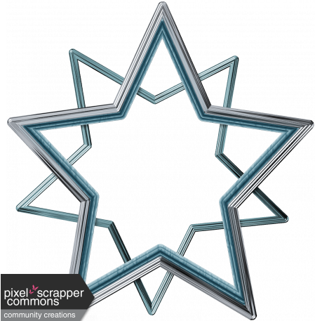 Home For The Holidays Double Star Frame - Digital Scrapbooking (456x456), Png Download