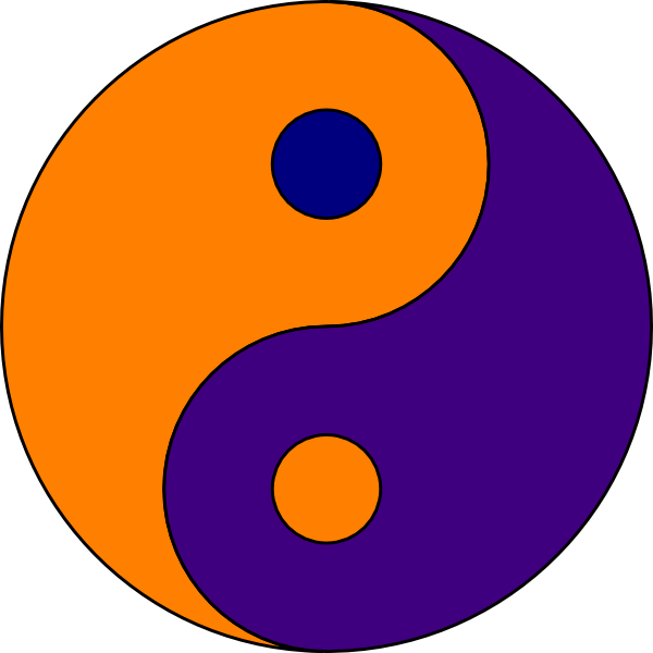 Lion Coat Of Arms - Yin And Yang Purple And Blue (600x600), Png Download