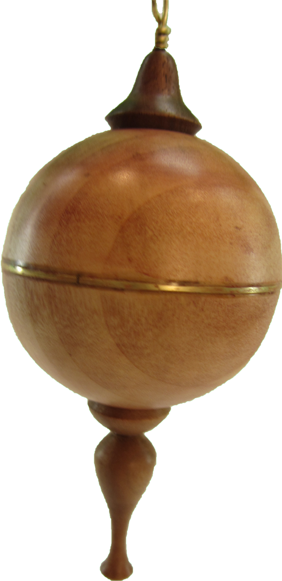 Woodturned An Aspen Globe With Bronze Wire Inlay - Woodturning (562x1159), Png Download