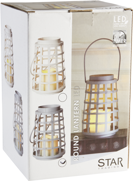 Lantern Frame - Frame Ljuslykta Grå - Star Trading (600x600), Png Download