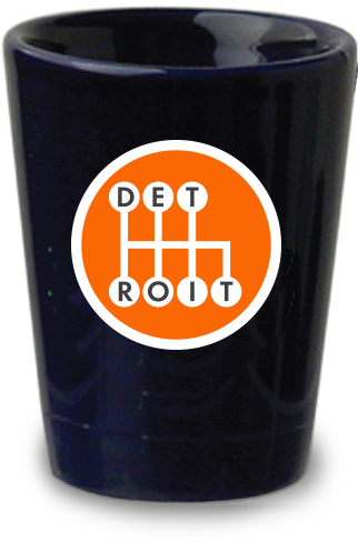 Ceramic Shot Glasses - Made In Detroit (600x730), Png Download