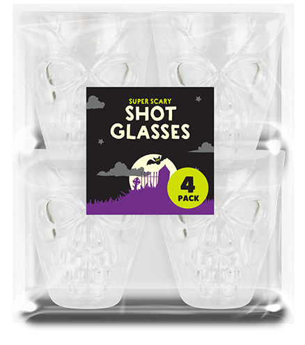 Halloween Shot Glasses 4 Pack - Shot Glass (800x620), Png Download