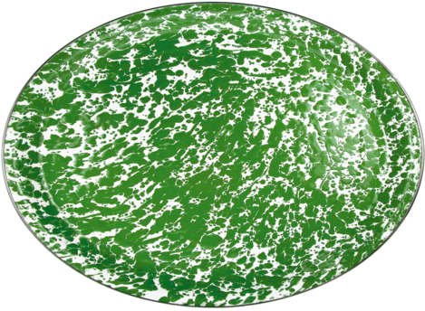 Green Swirl Pattern - New Green Swirl Large Serving Tray By Golden Rabbit (480x358), Png Download