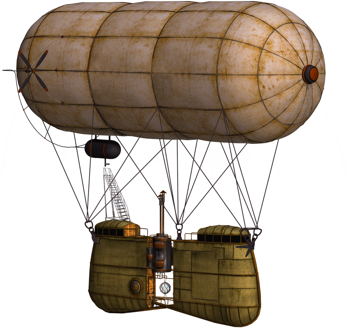 Steampunk Balloon Aerostat - Steampunk Balloon (1280x1133), Png Download
