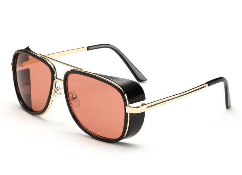 Free Steampunk Frame - Red Aviator Sunglasses Men (800x800), Png Download