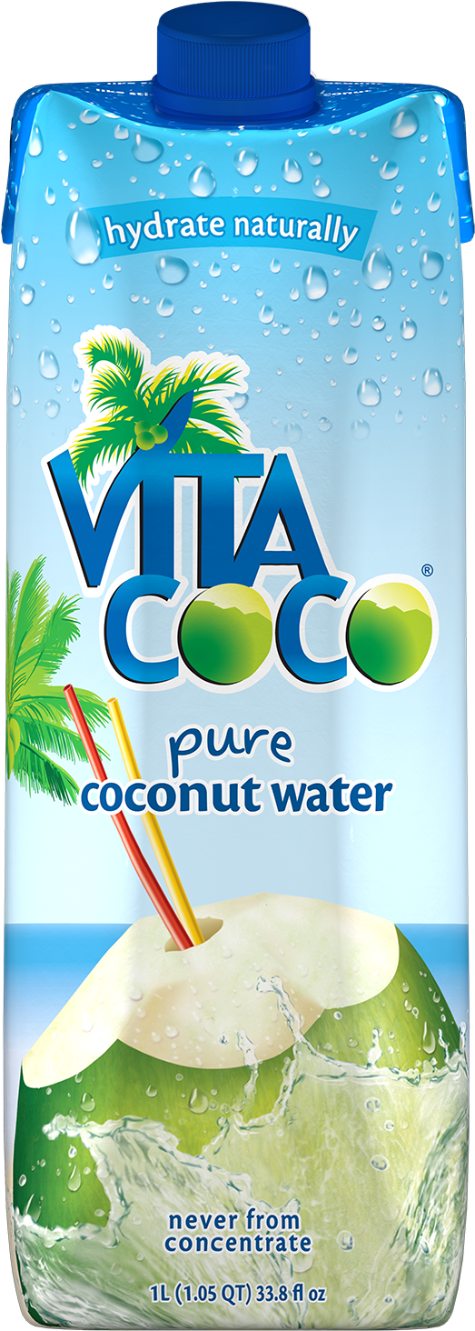 Vita Coco Coconut Water, Pure, - Vita Coconut Water (750x1500), Png Download