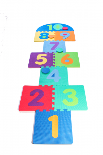 Garden Hopscotch - Traditional Garden Games Hinkelspel (470x500), Png Download