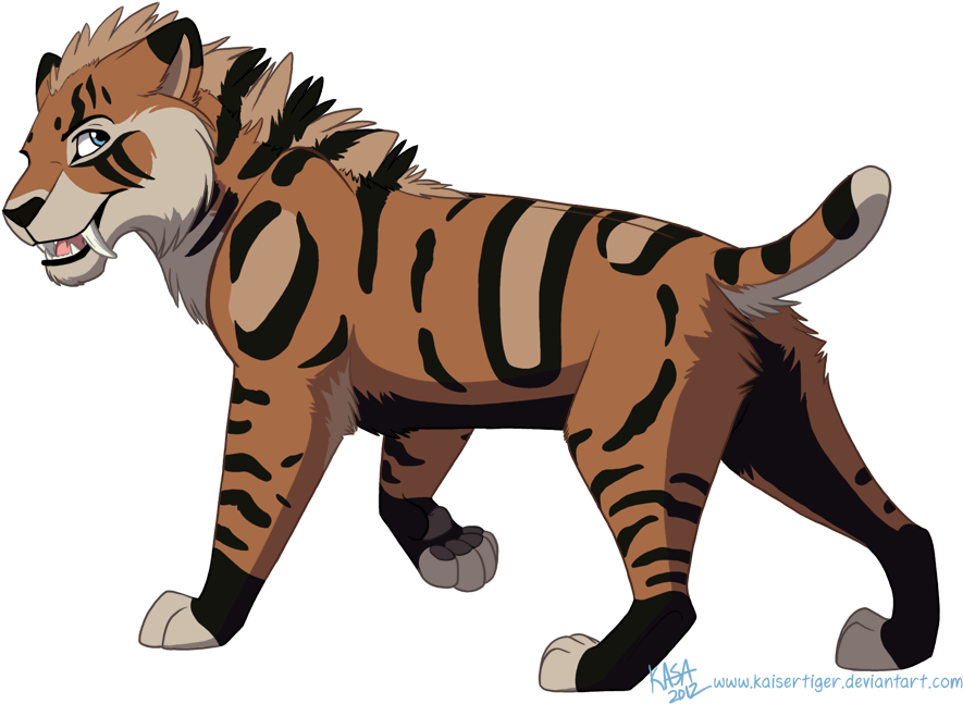 Images Sack Saber Tooth - Saber Toothed Tiger Characteristics (914x656), Png Download