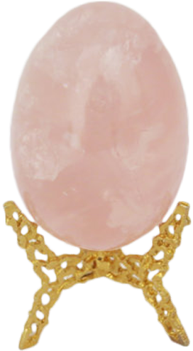 Vintage Natural Pink Rose Quartz Crystal Sphere Egg - Crystal (306x498), Png Download