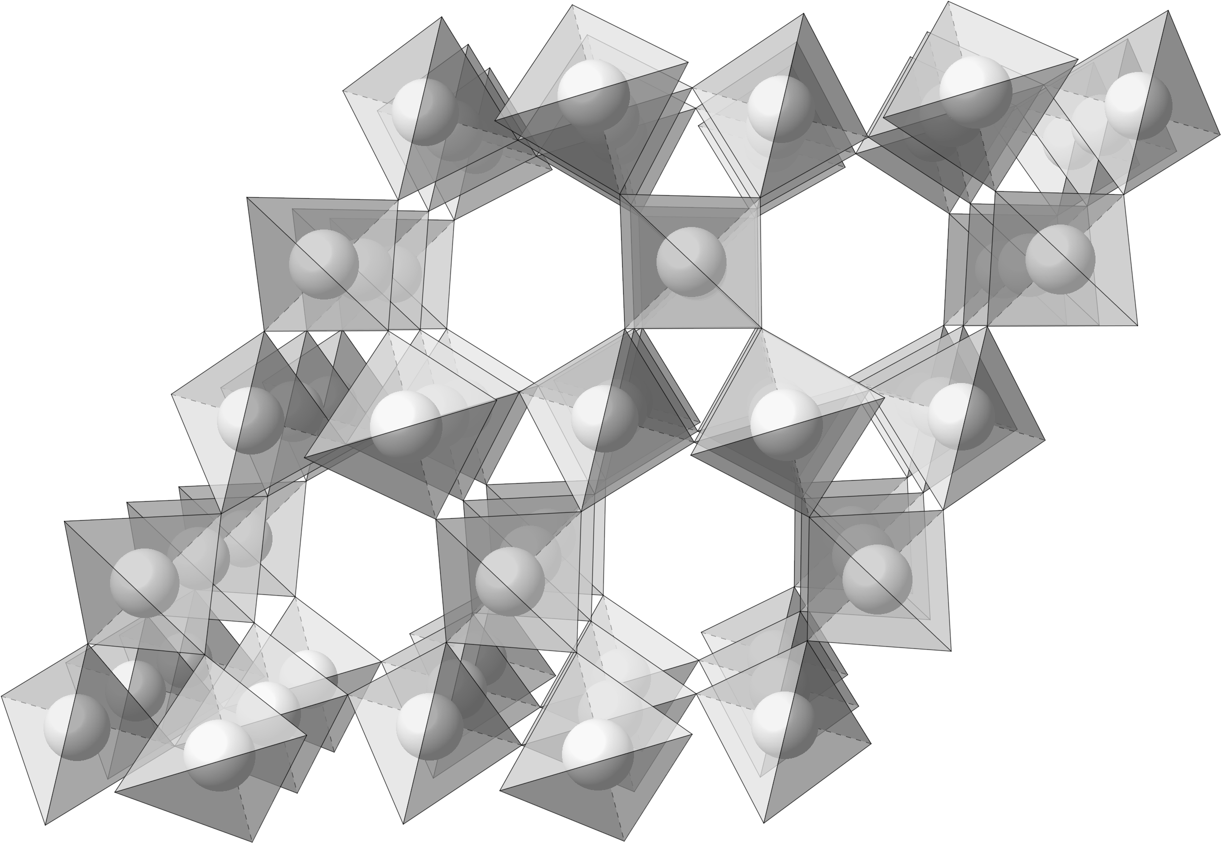 Beta Quartz Cm 2d Polyhedra - Silicon Dioxide (2641x1885), Png Download