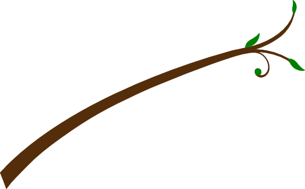 Branch With Leaves Clip Art - Branch With Leaves Png (600x373), Png Download