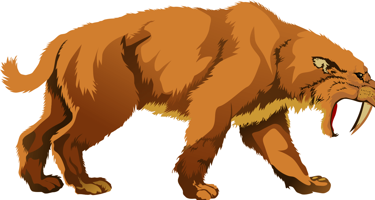 Leon Dientes De Sable (1562x851), Png Download