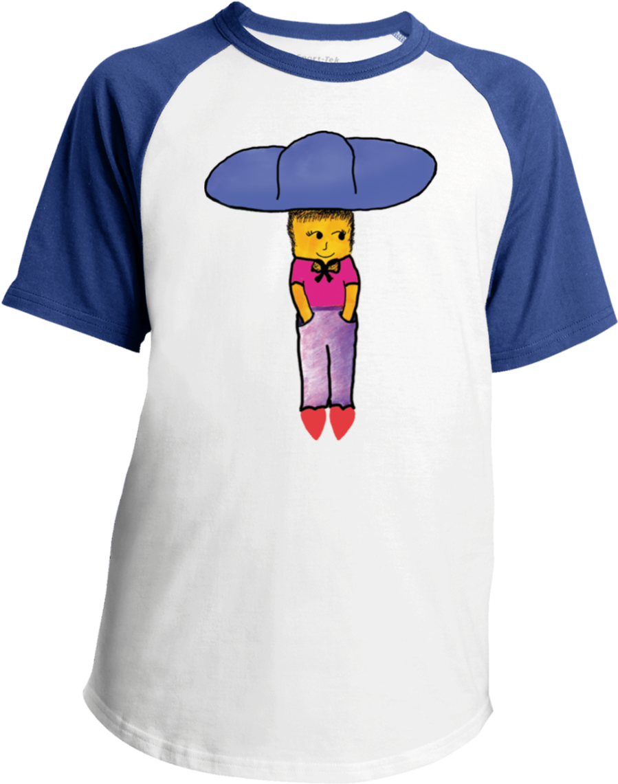 Boy In Mexican Hat Youth Raglan Jersey - Raglan Sleeve (1155x1155), Png Download