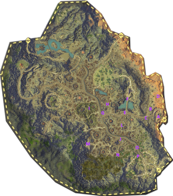 Defiant Leveling Guide Map Click For A Full-scale View - Rift Scarwood Reach Quests Defiant (586x665), Png Download