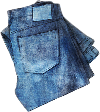 Denim Alterations & Repair - Denim (336x377), Png Download