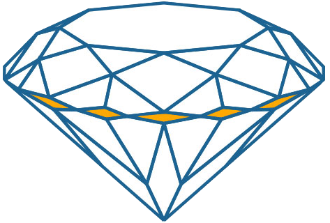 Diamond Parts Girdle - Crowns On Top Of Diamonds (580x320), Png Download